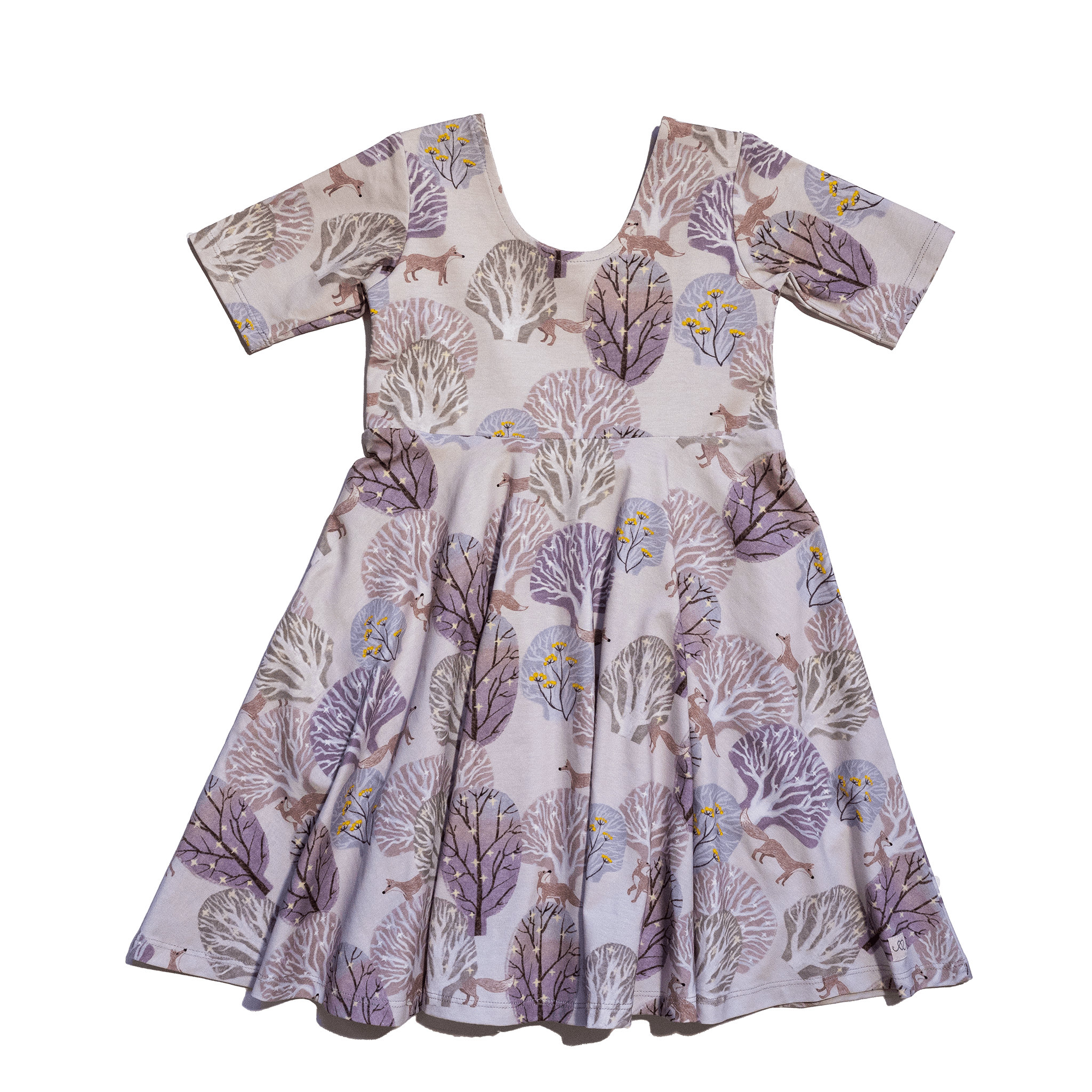 Anise & Ava best selling twirl play dress with deep pockets created in our exclusive hand drawn art for Fall. Made to match with sibling's baby styles in dress and onesie.