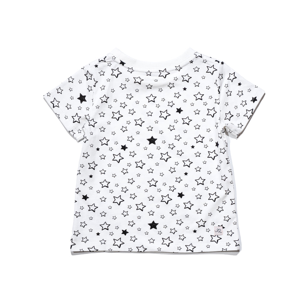 kids' knit tee back in Starry print, matching with mommy & me and daddy & me tees, as well as siblings outfits.