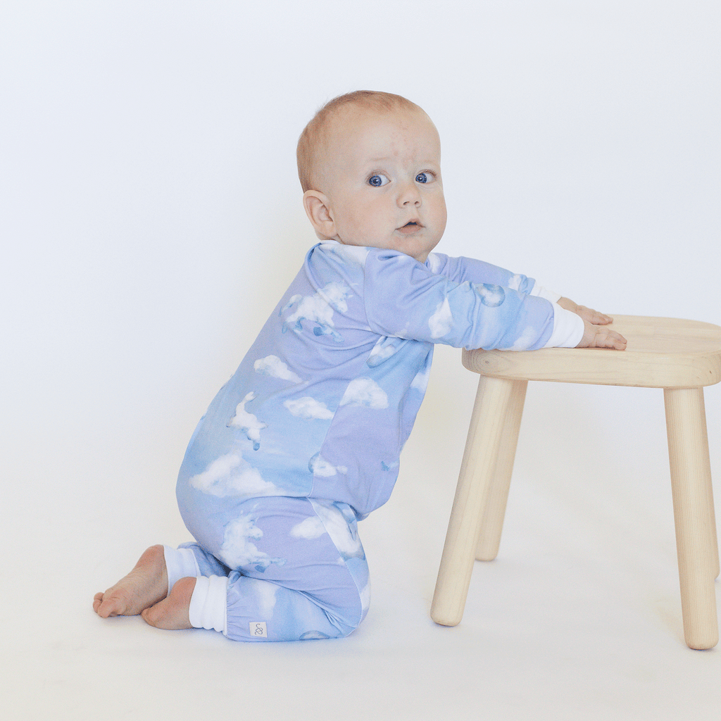 Anise & Ava's best selling baby's gift style designed and made in our exclusive hand drawn art print made to match siblings pajamas set. 