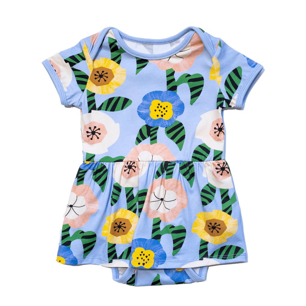 Anise & Ava's best selling baby dress in an original exclusive hand drawn print, designed and made to match siblings' styles. 