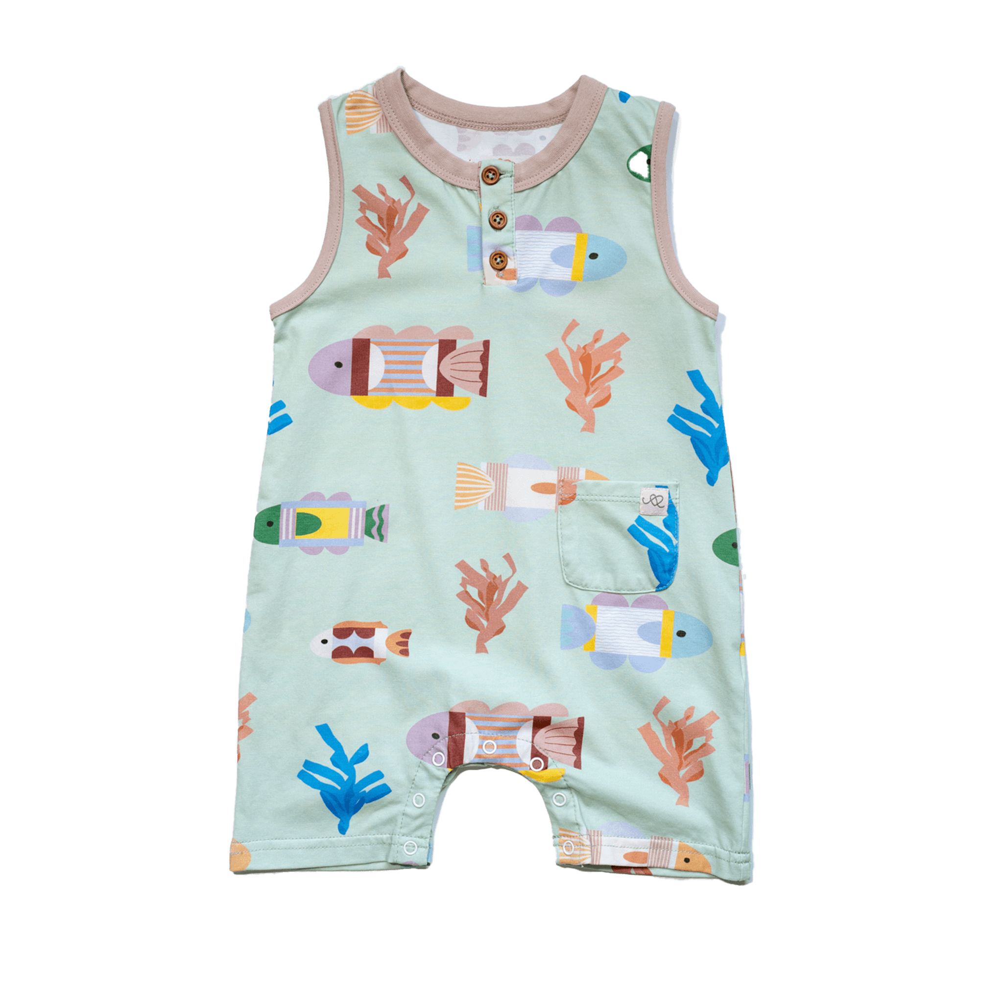 Anise & Ava most loved baby romper shorts, perfect for summer wear. Designed and made with exclusive hand drawn print to match siblings styles in kids. 