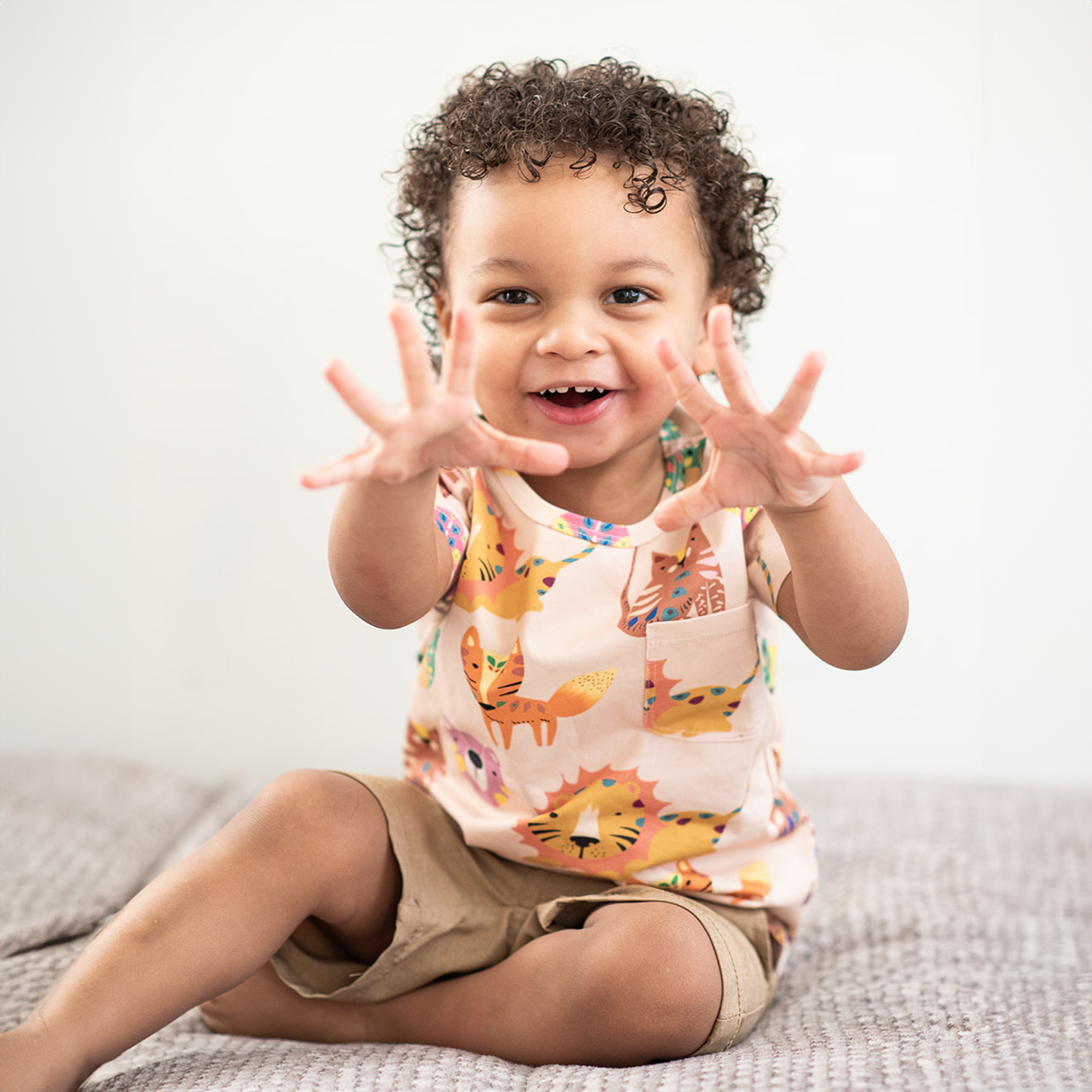 Anise & Ava's genderless tee for babies & kids. Designed and made with exclusive hand drawn print in house to match all babies & siblings in different styles. 