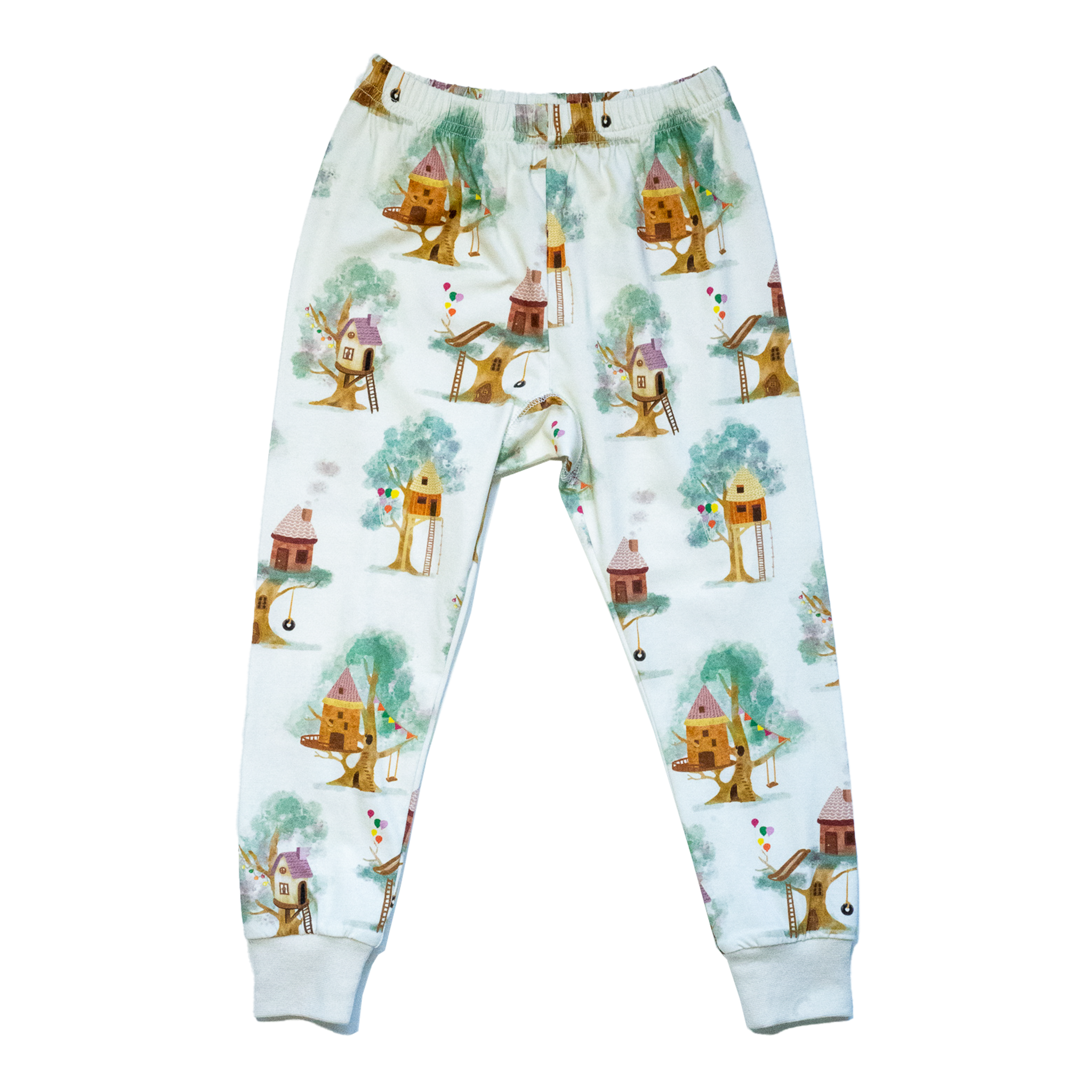 Anise & Ava's 2 pieces pajamas made in genderless exclusive hand drawn artwork, designed and made to match baby siblings' styles.