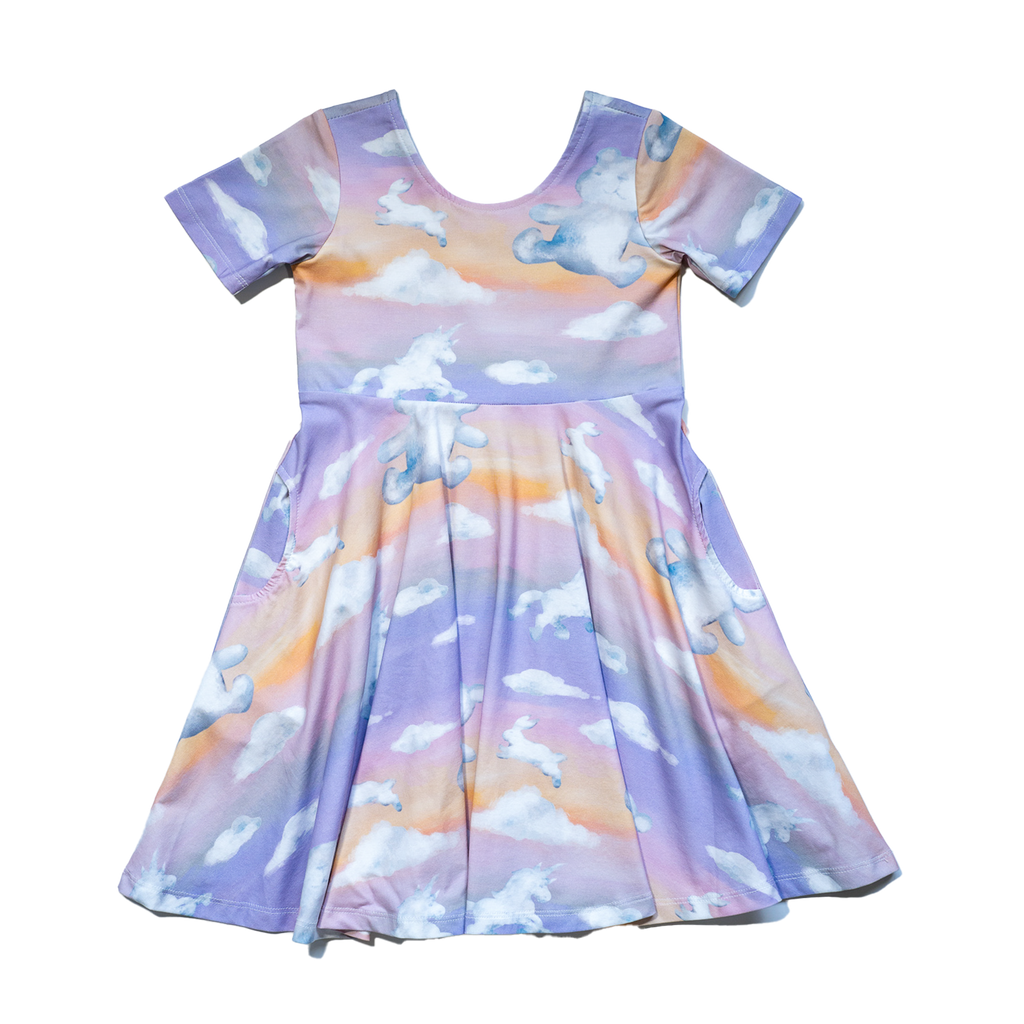 Anise & Ava's best selling dress with full circle skirt and pockets. Designed and made with exclusive hand drawn print to match siblings' styles in babies & kids. 