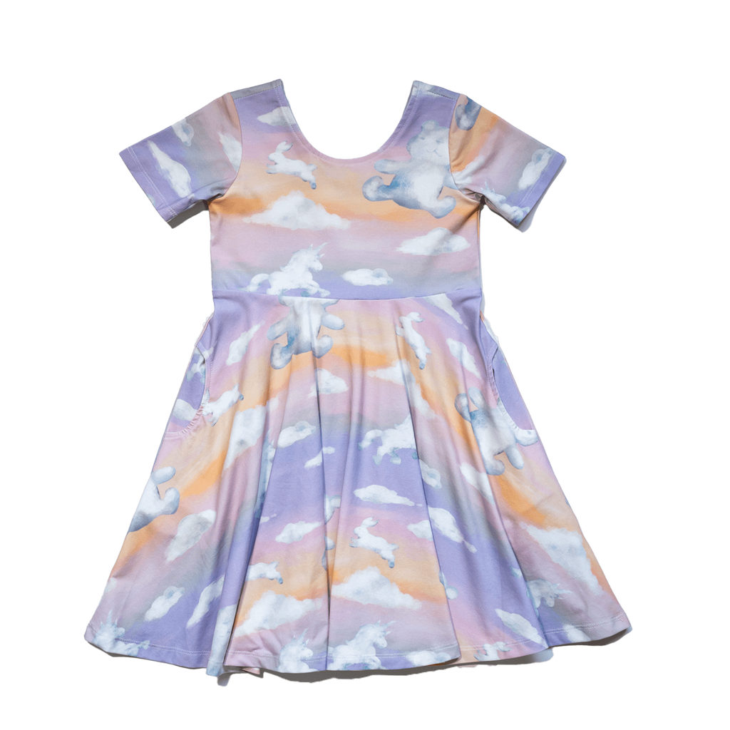 Anise & Ava's best selling dress with full circle skirt and pockets. Designed and made with exclusive hand drawn print to match siblings' styles in babies & kids. 