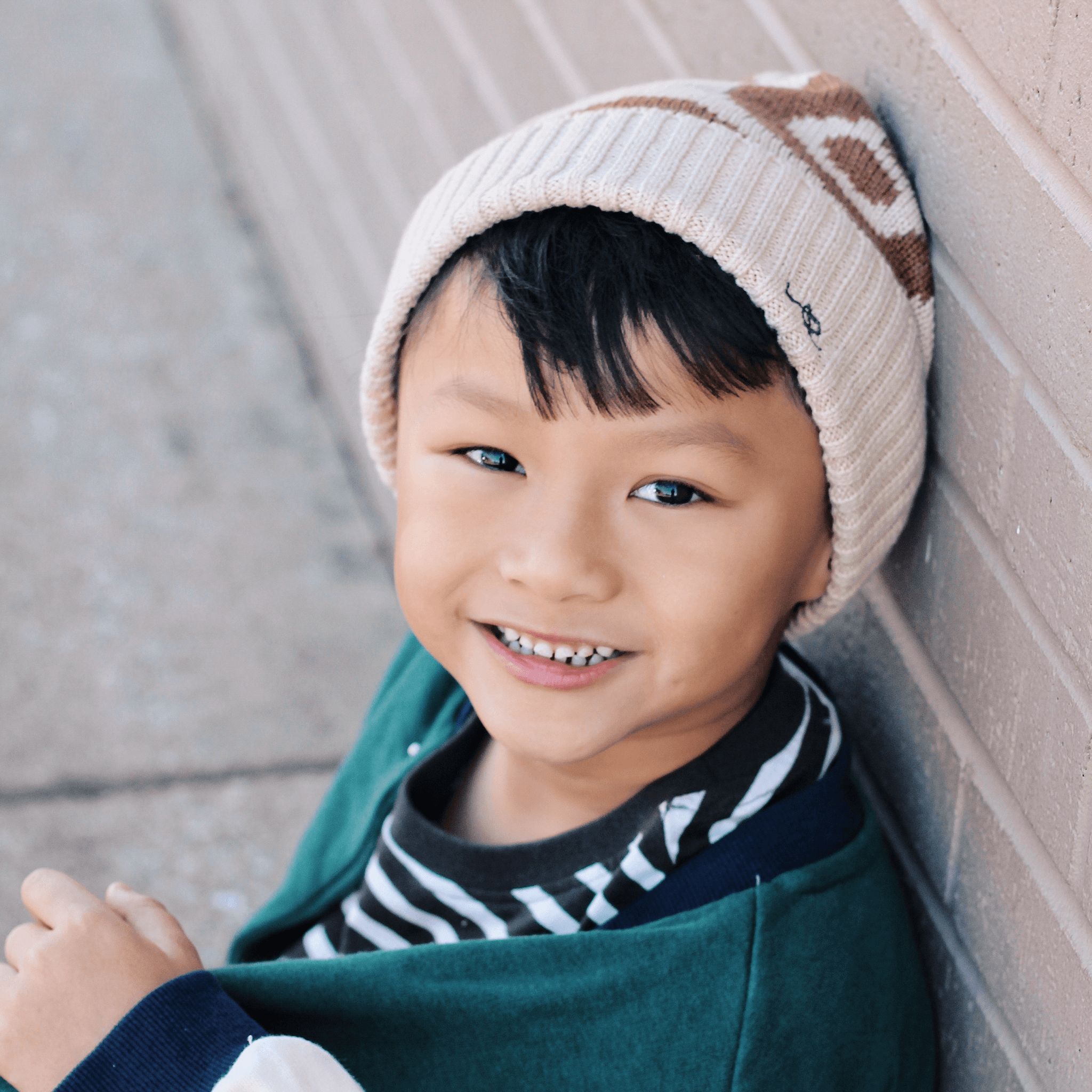 Anise & Ava's cotton cashmere jacquard beanie with motifs pulled out from our own exclusive hand drawn artwork. Made for both babies & kids, boys and girls. Perfect for Fall & Spring with easy care. 