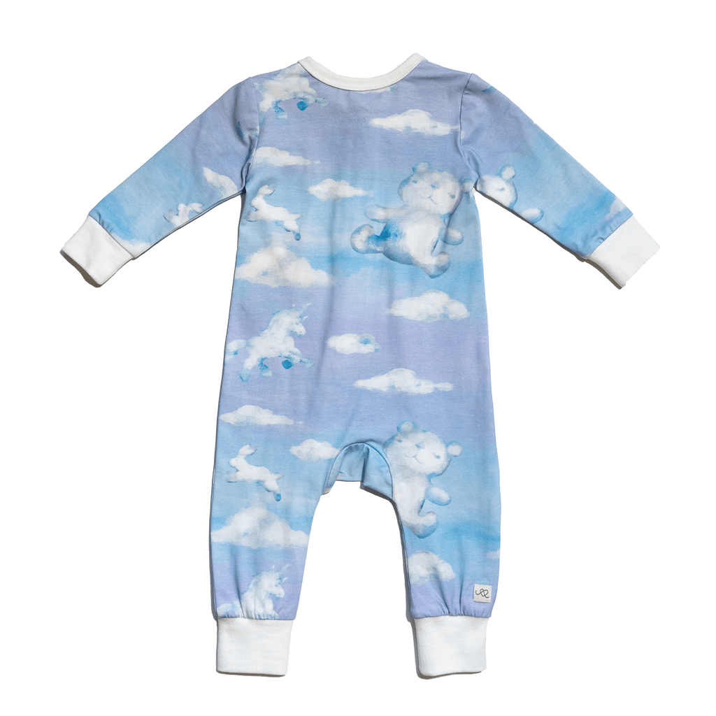 Anise & Ava's best selling baby's gift style designed and made in our exclusive hand drawn art print made to match siblings pajamas set. 