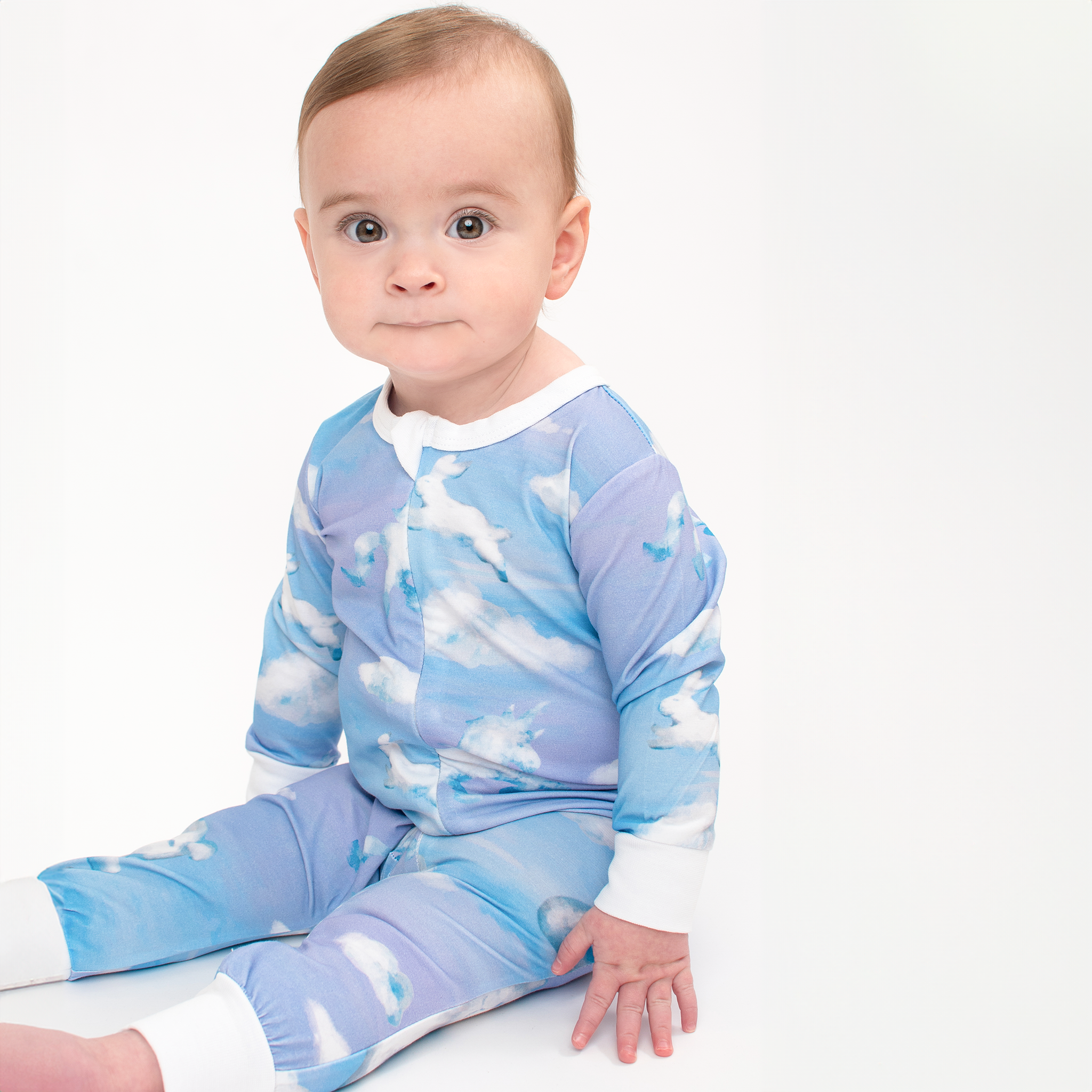 Anise & Ava's best selling baby's gift style designed and made in our exclusive hand drawn art print made to match siblings pajamas set. 