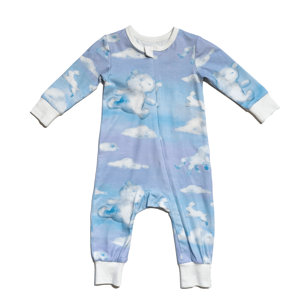 Anise & Ava's best selling baby's gift style designed and made in our exclusive hand drawn art print made to match siblings pajamas set. 