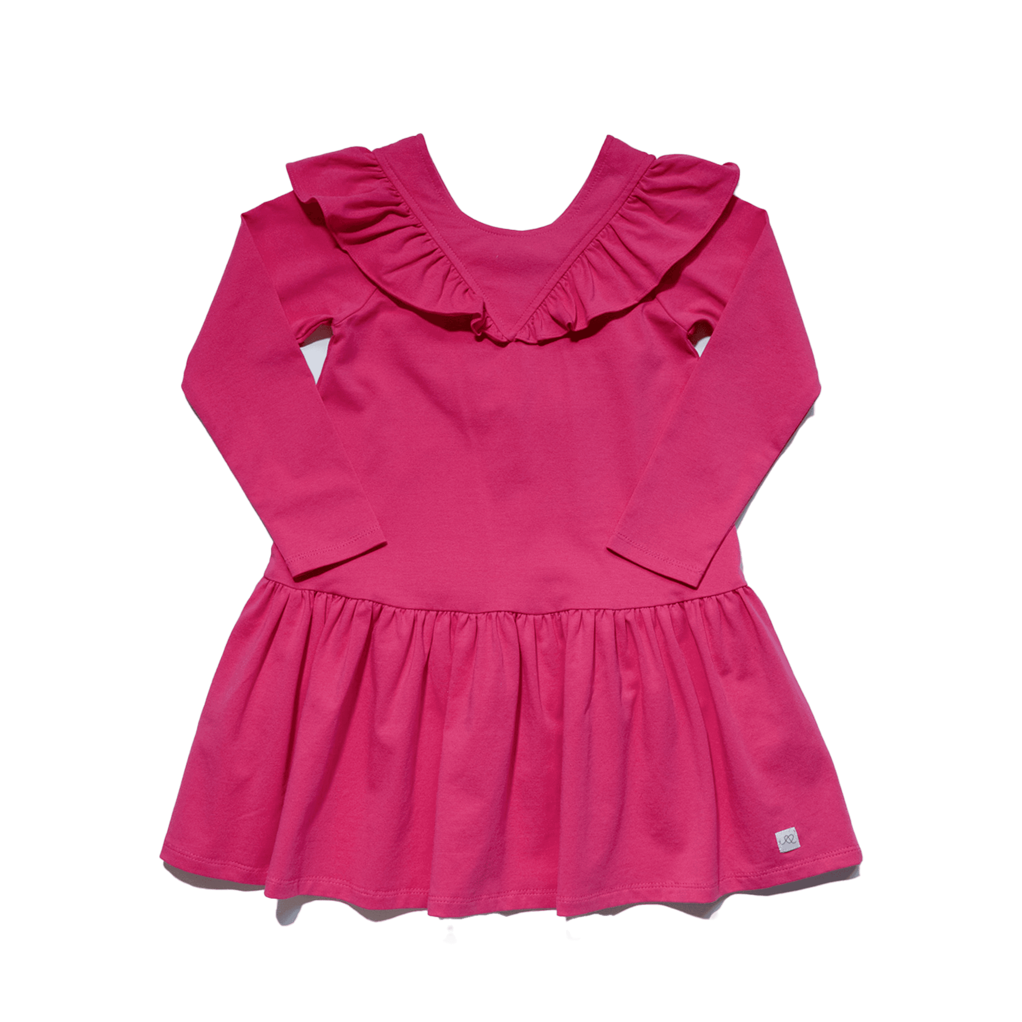 Anise & Ava most loved all season cotton stretch fabric made in a new fun colored  dress with ruffles. Perfect for holiday and Fall fun play.