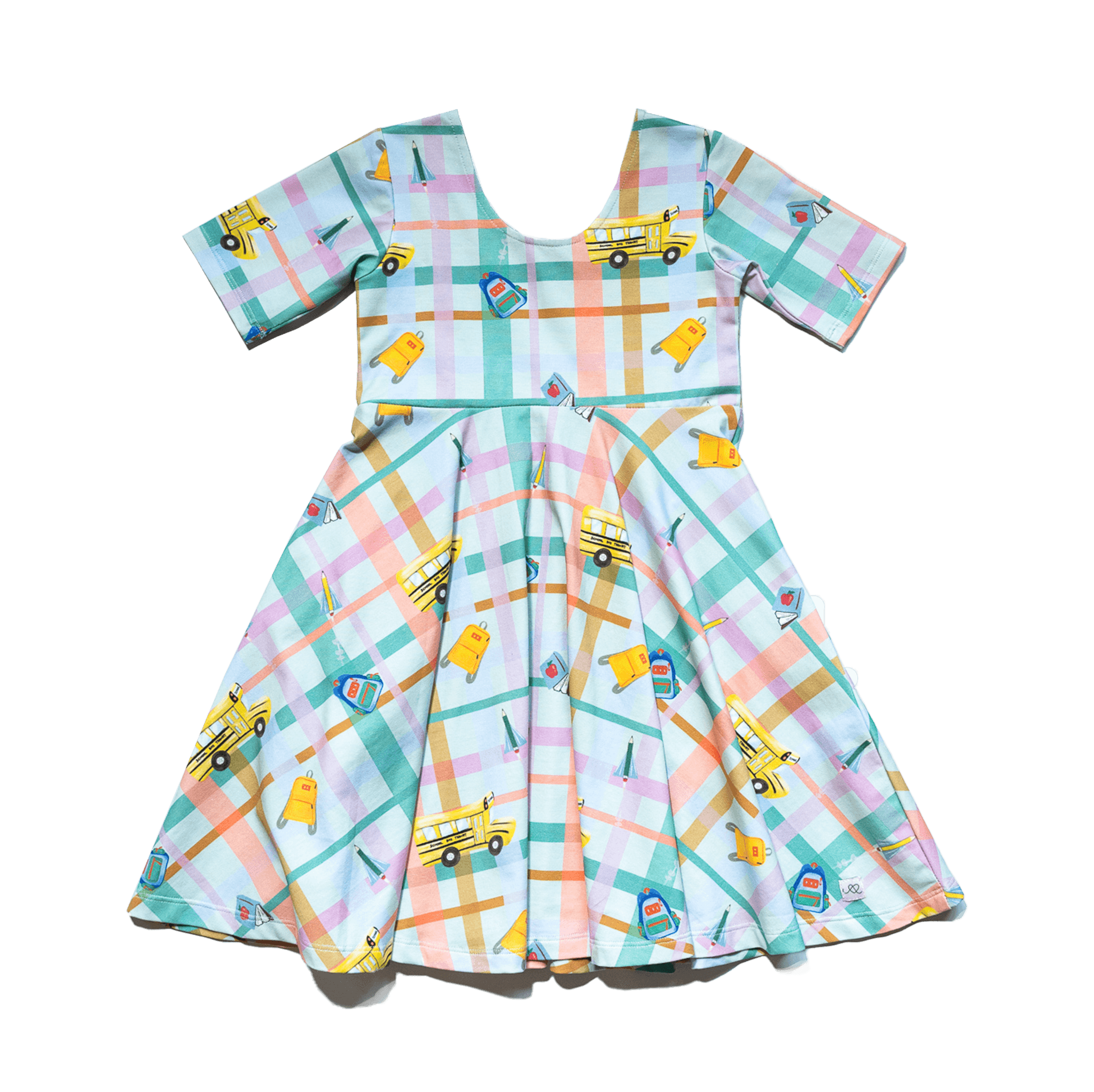 Anise & Ava exclusive genderless hand drawn art print all eco friendly printed on baby's and kids' core styles. Created to match. Our best seller dress has deep pockets on both sides for all those treasures collected along the way. 