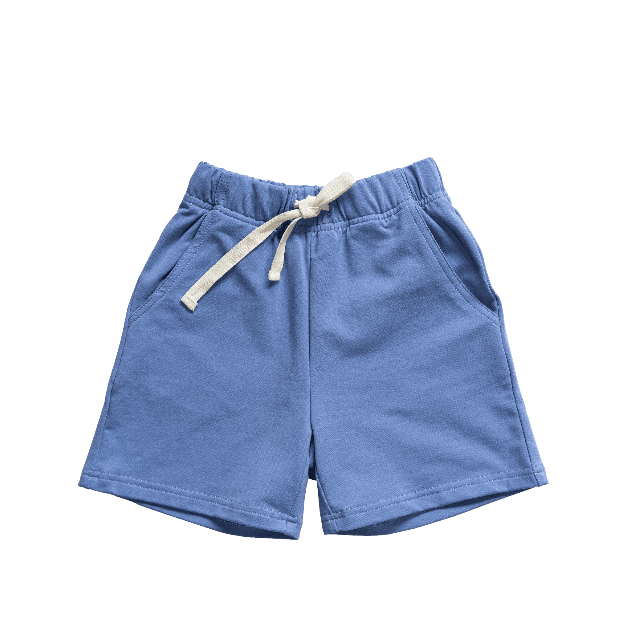 Anise & Ava genderless stretch cotton terry shorts in Stone color. Made for all boys & girls with a longer inseam for tumbling all day long. Shorts available for babies to 7/8 year old. 