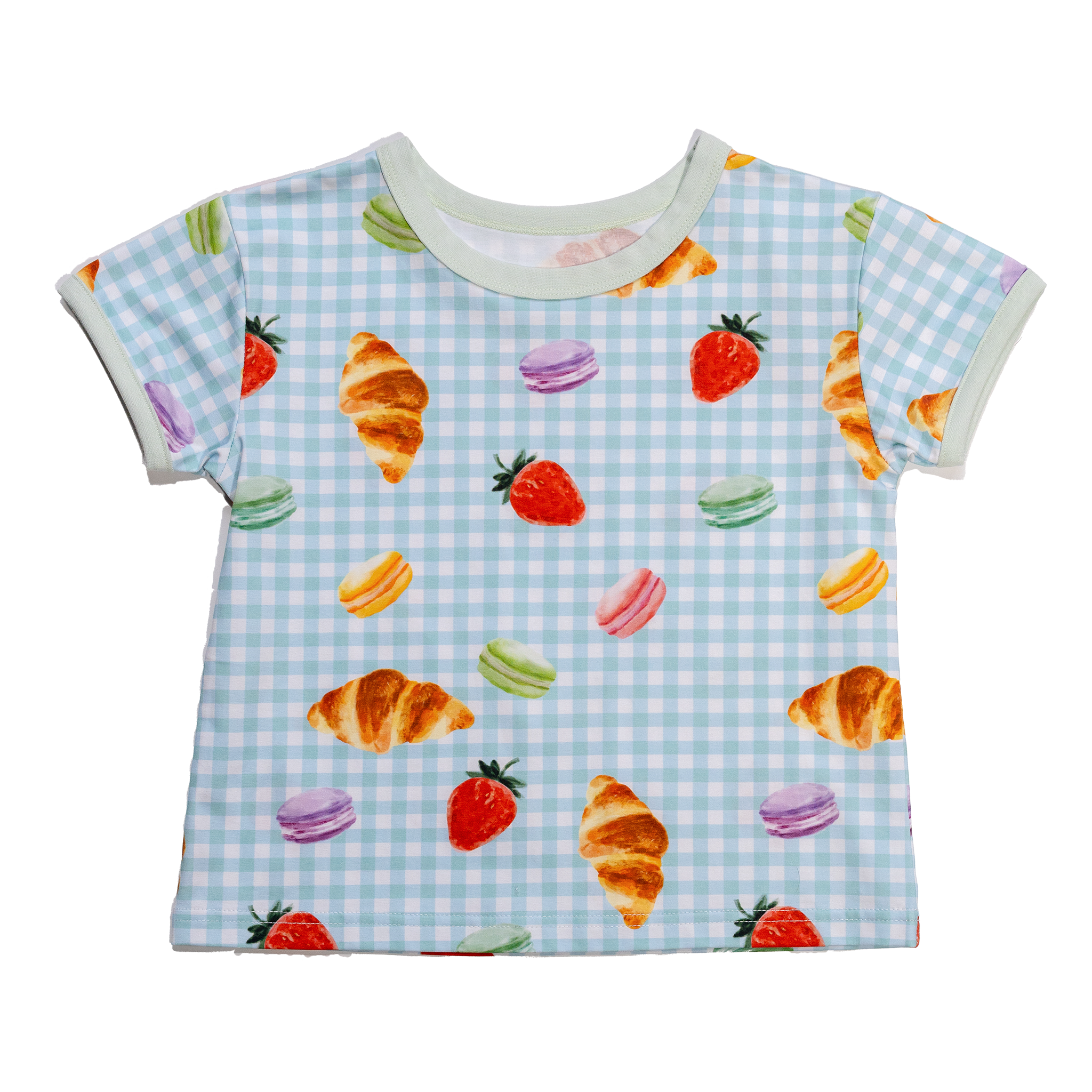Anise & Ava's Casey tee in Picnic Time for babies & kids, designed with love in an exclusive hand drawn gender neutral art, made to match siblings styles.