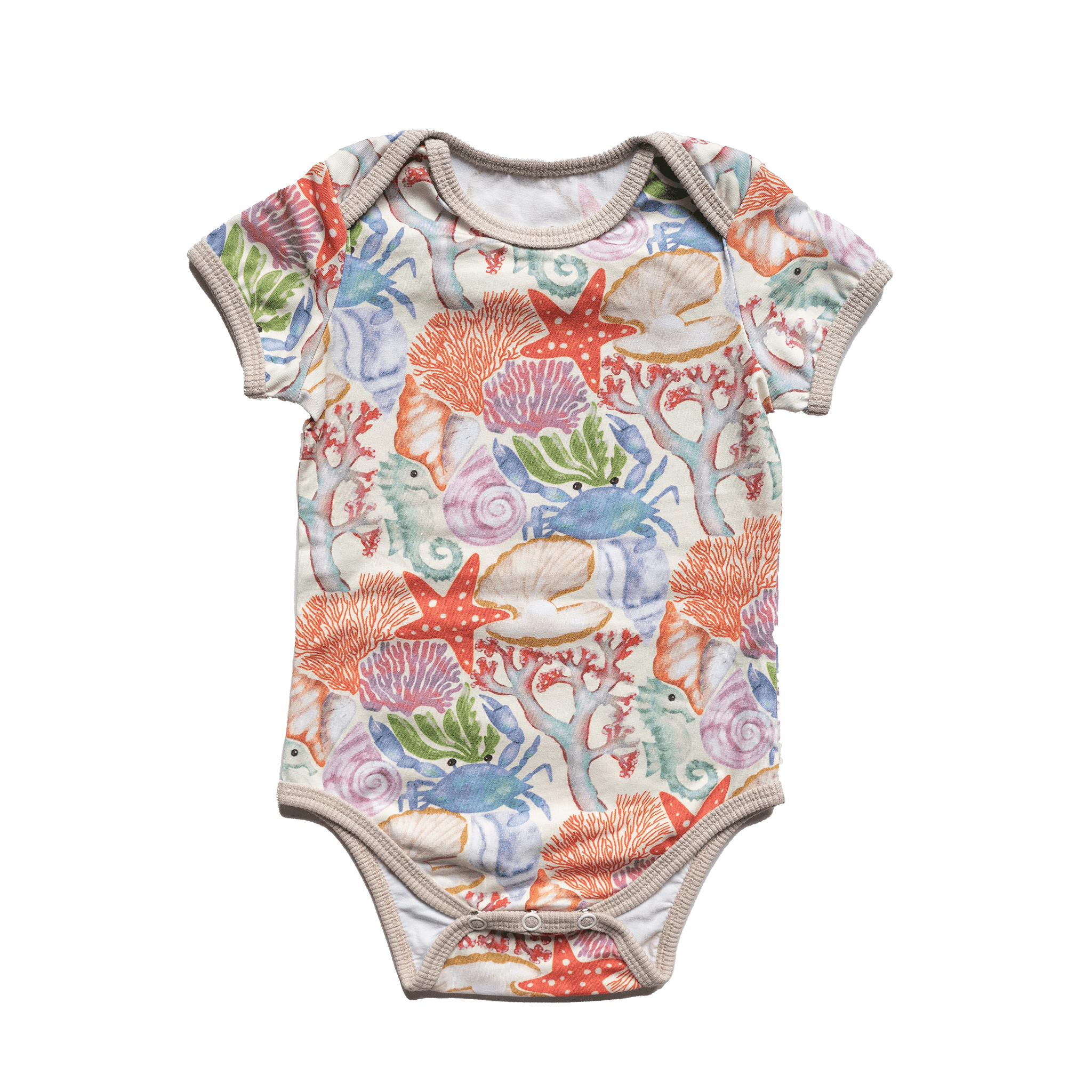 Anise & Ava handdrawn exclusive art, Ocean Puzzle, eco friendly printed on fine luxury cotton baby snap body.  Made with love to match siblings styles in tops and  dresses. 