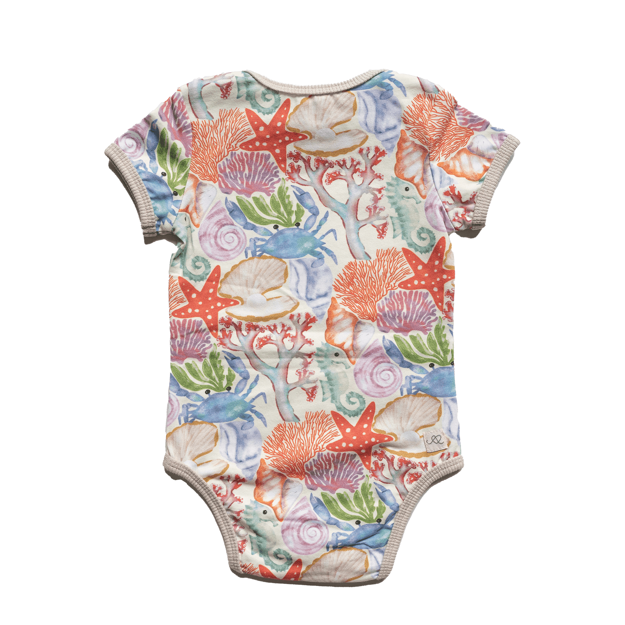 Anise & Ava handdrawn exclusive art, Ocean Puzzle, eco friendly printed on fine luxury cotton baby snap body.  Made with love to match siblings styles in tops and  dresses. 