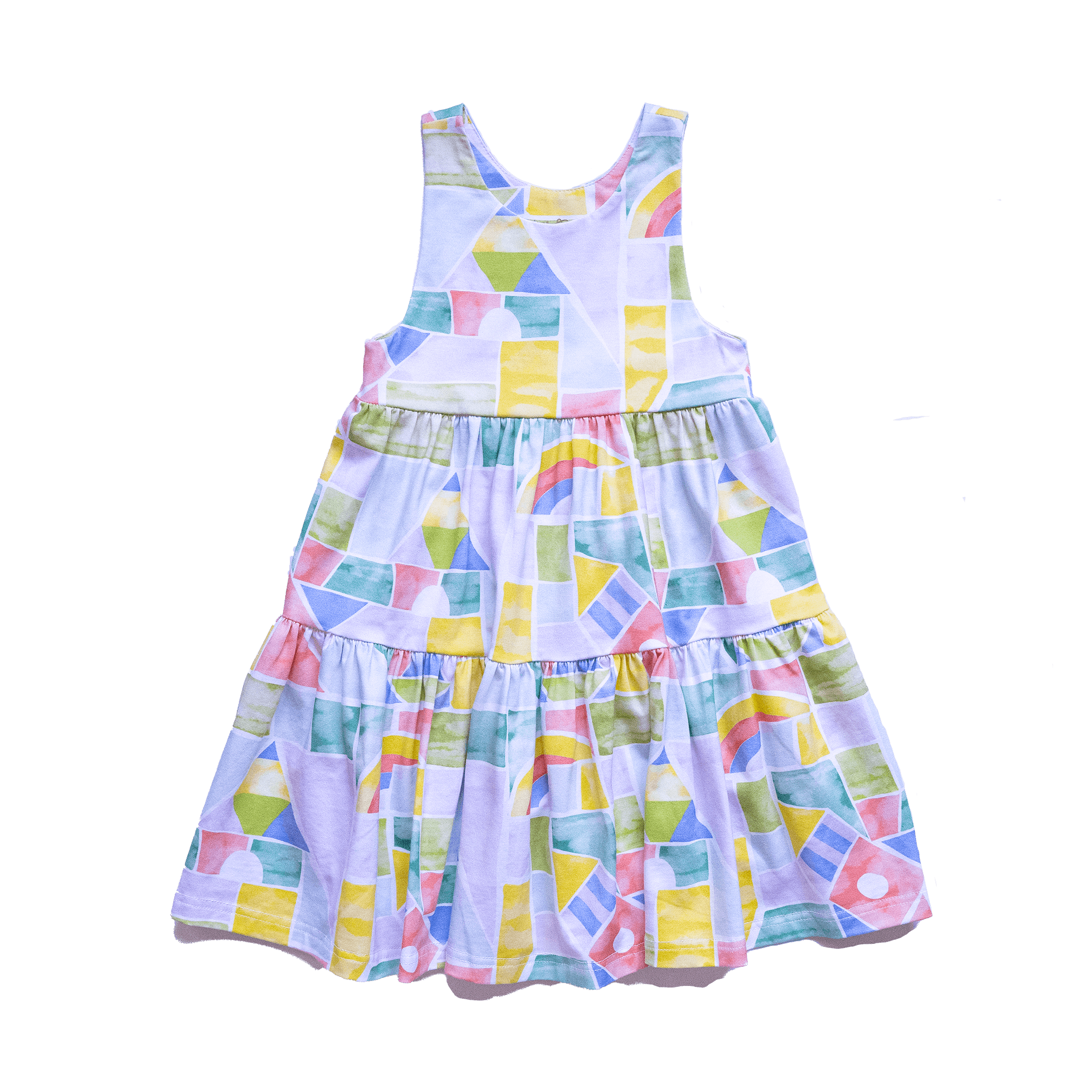 Anise & Ava genderless hand drawn exclusive art, eco friendly printed on luxury cotton. Anise & Ava sleeveless racer back dress, designed and made to match siblings' styles of baby onesies, dresses, tees, and shorts. 