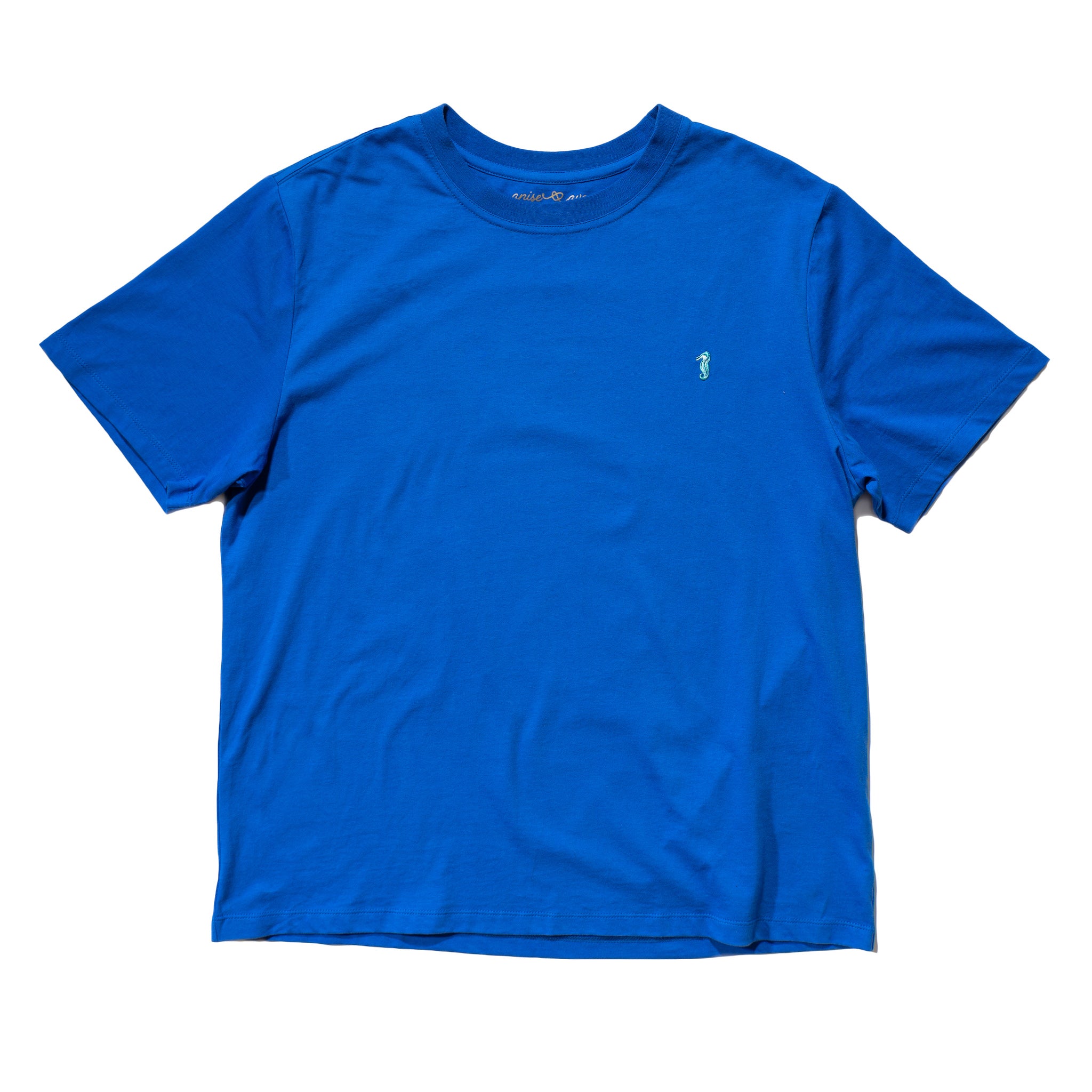 Men's short sleeve tee with seahorse embroidery, daddy & me matching outfits